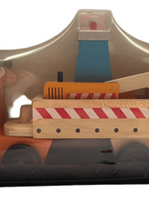 Camión Rampla Madera Construcción Niños Juguete