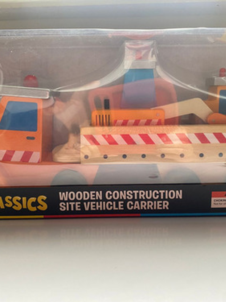 Camión Rampla Madera Construcción Niños Juguete 3