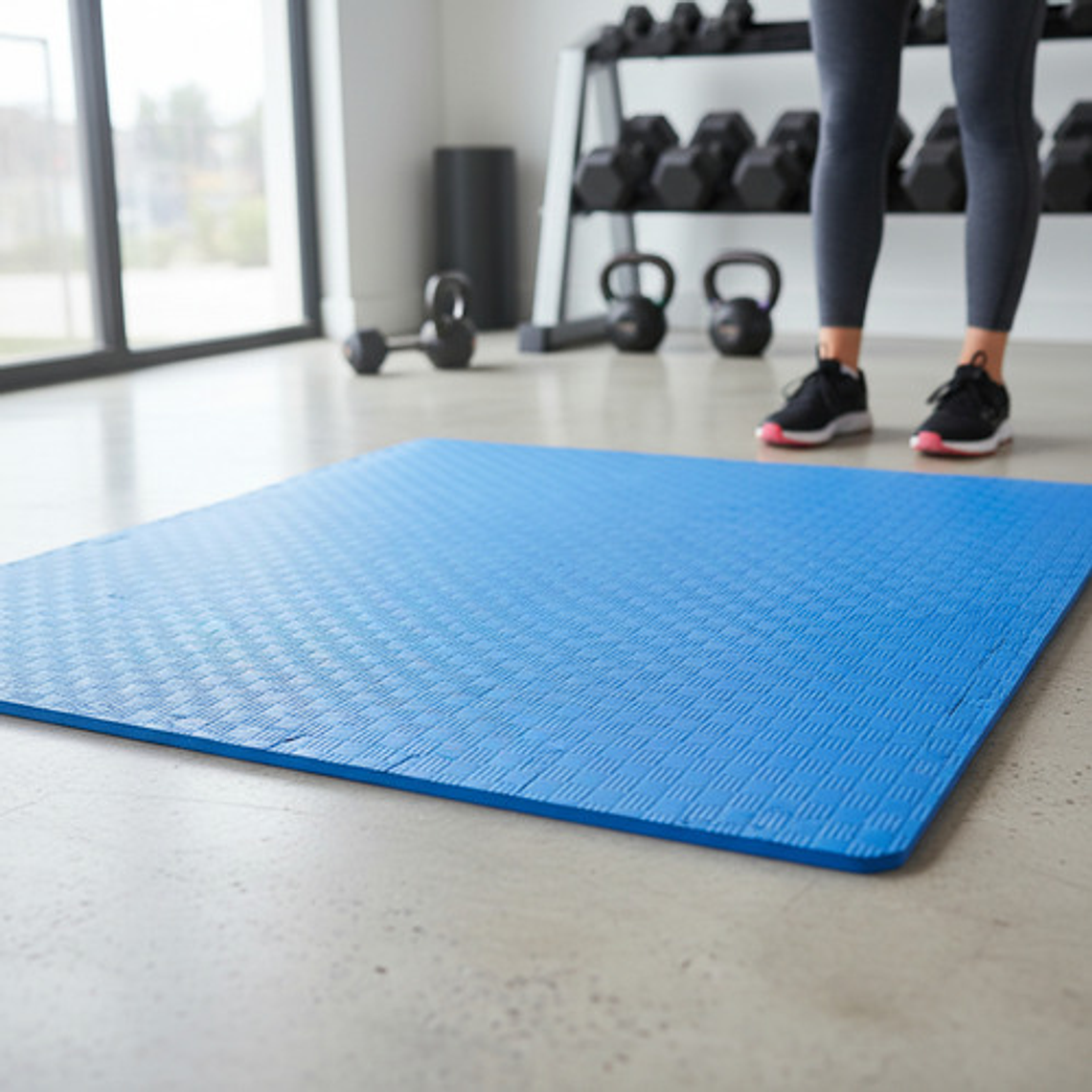 Plancha Tatami 1mt X 1mt X 4cm Rojo/azul 2