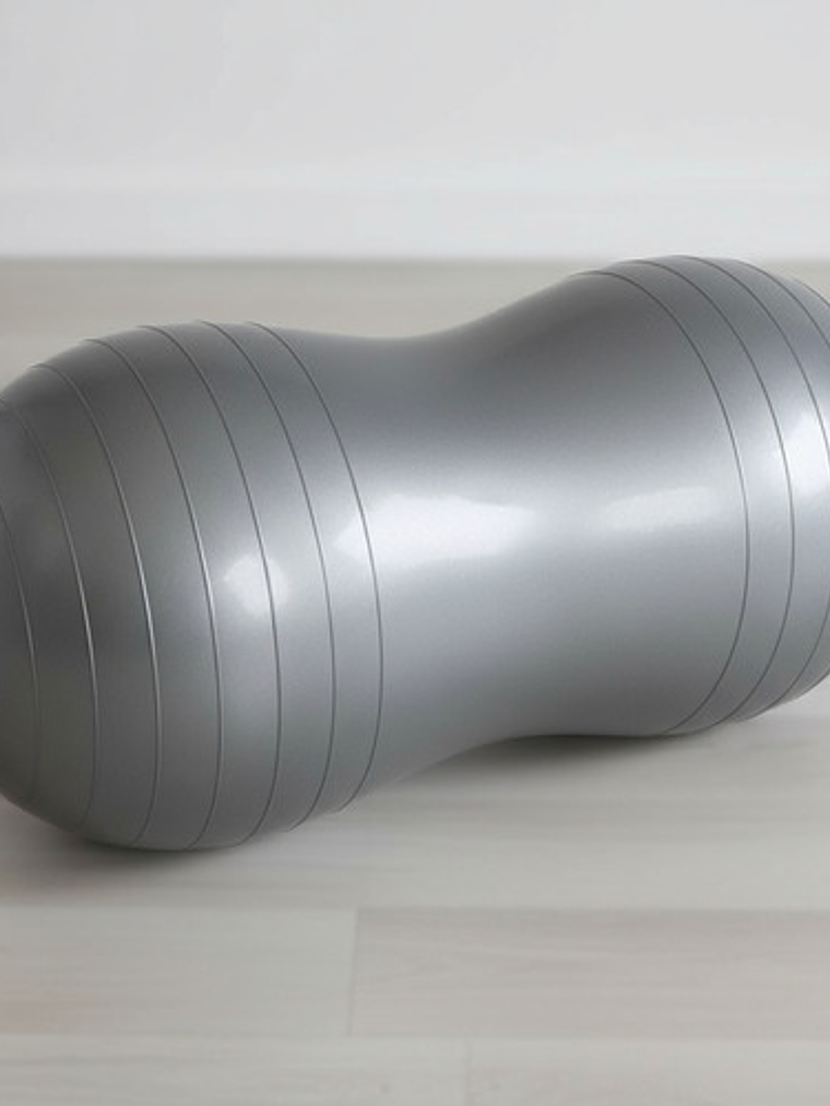 Pelota Ovalada Pilates Mani 45x90cm Yoga Overball Color Plateado 3
