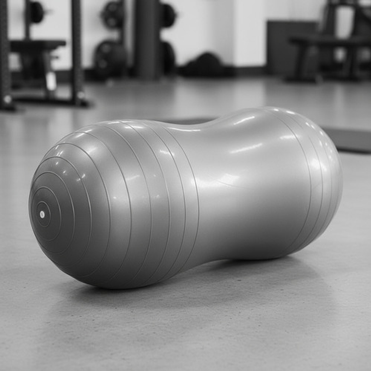 Pelota Ovalada Pilates Mani 45x90cm Yoga Overball Color Plateado 4