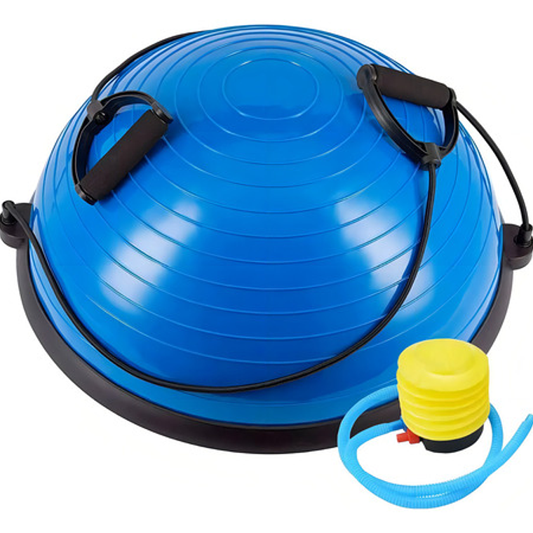 Bosu Balance Balon Con Manillas 60 Cm Color Azul 2