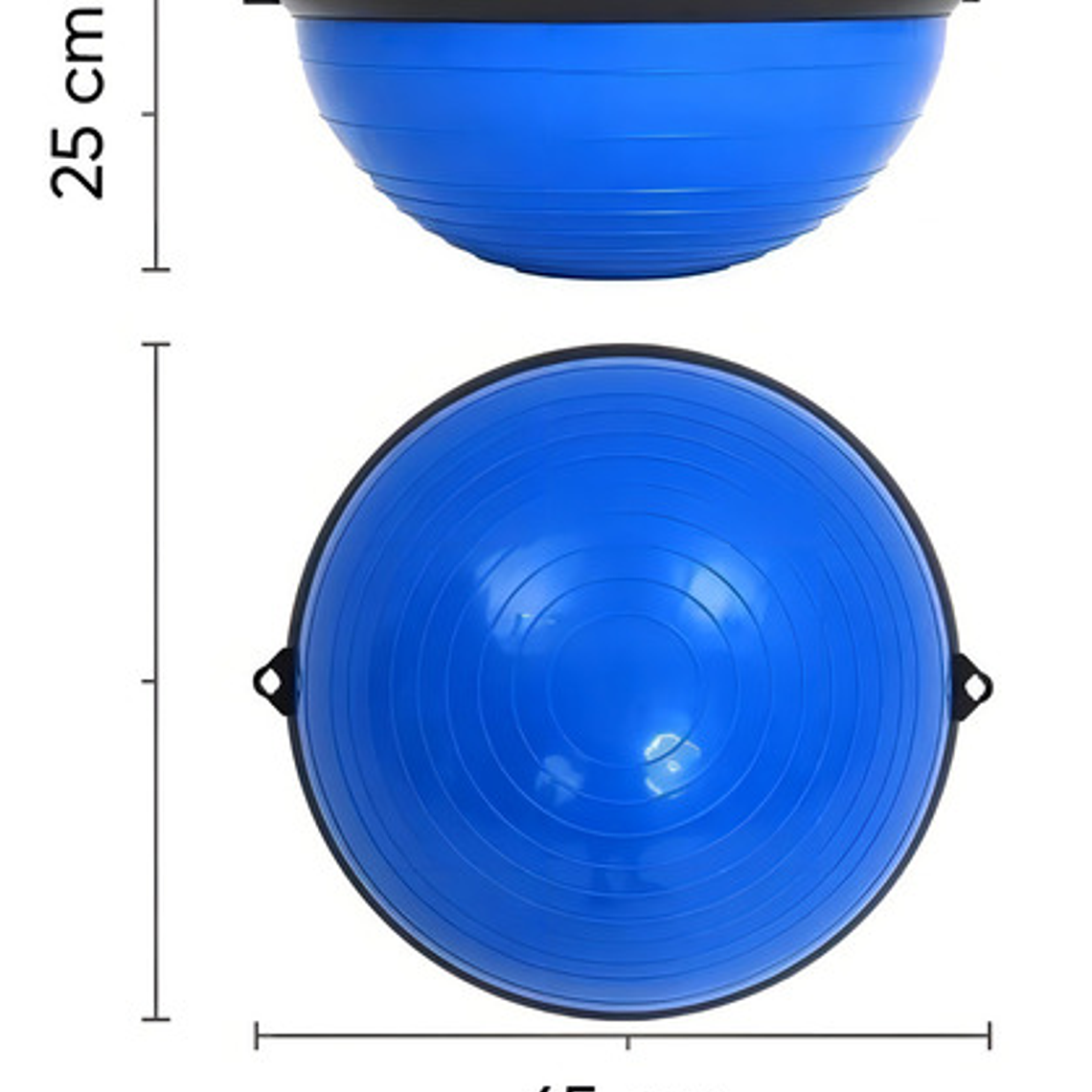 Bosu Balance Balon Con Manillas 60 Cm Color Azul 4