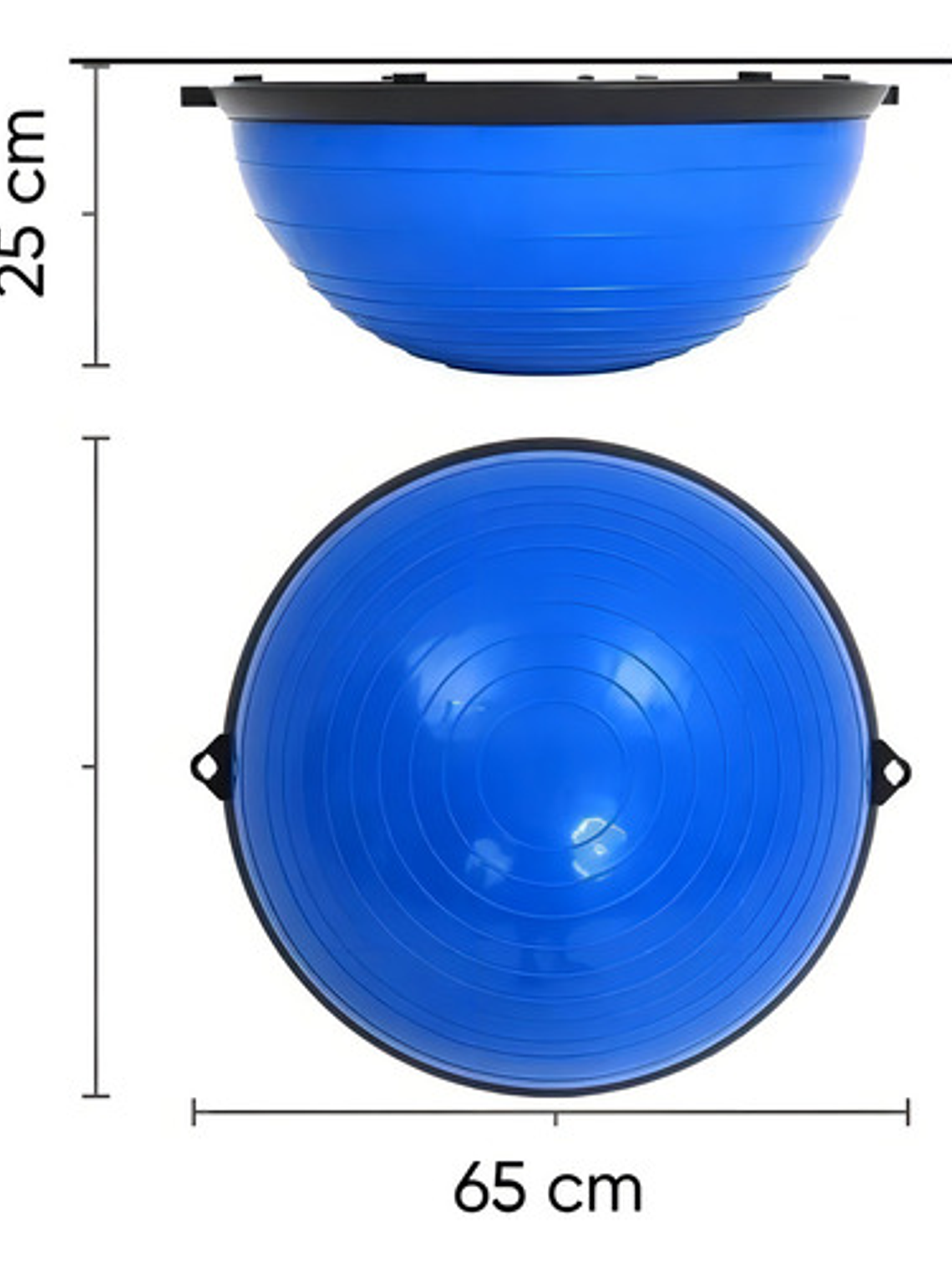 Bosu Balance Balon Con Manillas 60 Cm Color Azul 4