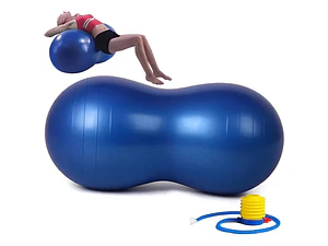 Balón Ovalado Pilates Yoga Tipo Maní 90x45cm Rehabilitación Color Azul