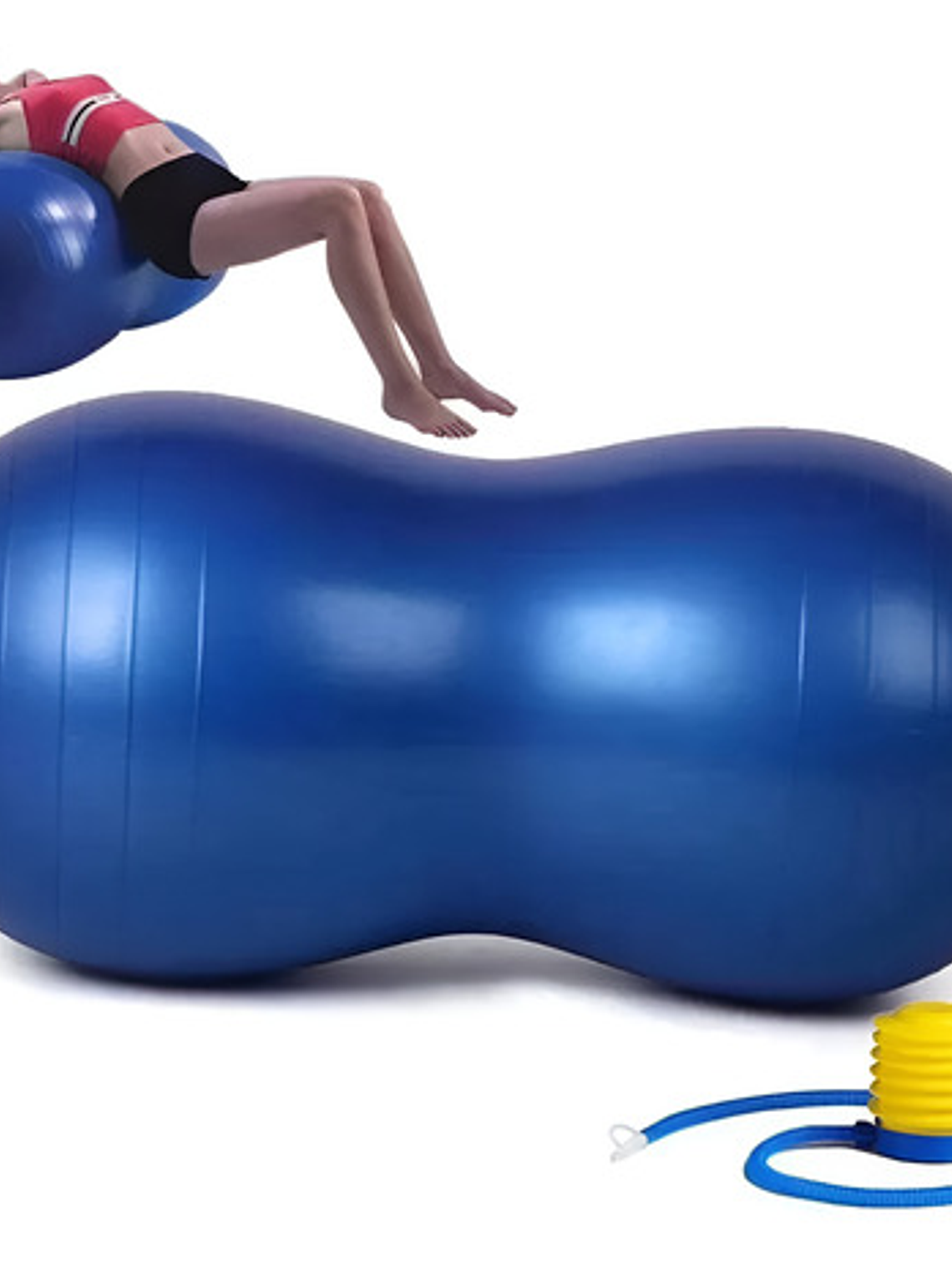 Balón Ovalado Pilates Yoga Tipo Maní 90x45cm Rehabilitación Color Azul 1