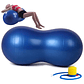 Balón Ovalado Pilates Yoga Tipo Maní 90x45cm Rehabilitación Color Azul - Miniatura 1