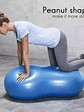 Balón Ovalado Pilates Yoga Tipo Maní 90x45cm Rehabilitación Color Azul - Miniatura 3