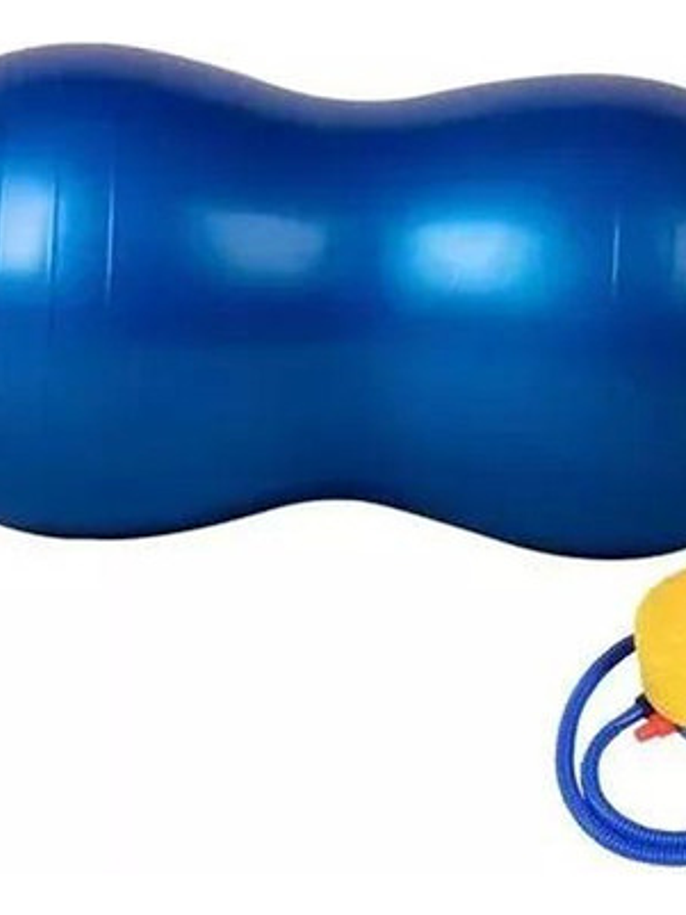 Balón Ovalado Pilates Yoga Tipo Maní 90x45cm Rehabilitación Color Azul 5