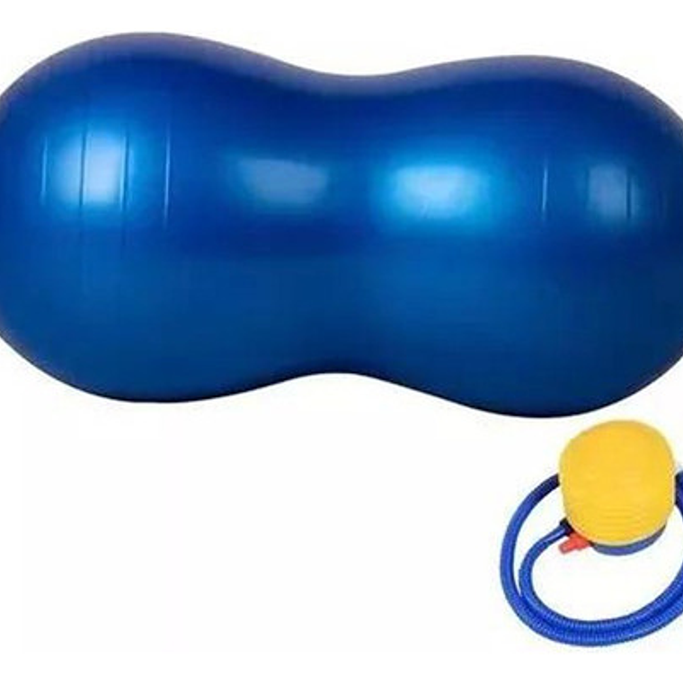 Balón Ovalado Pilates Yoga Tipo Maní 90x45cm Rehabilitación Color Azul 5
