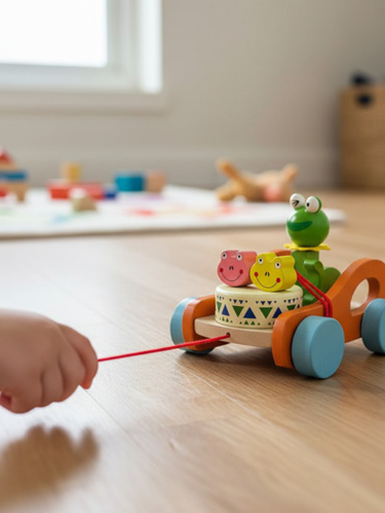 Carritos De Arrastre De Animales De Madera 3