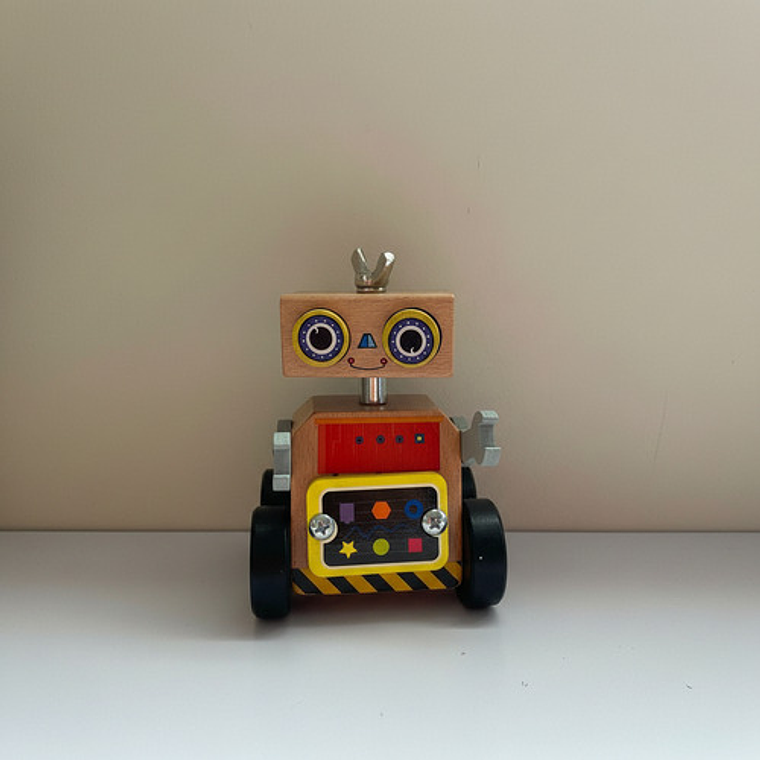 Juguete Educativo Robot Ensamblaje De Madera Montessori 4
