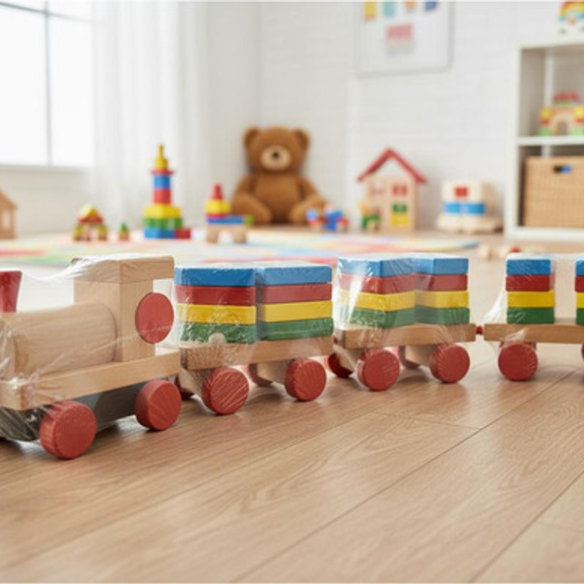 Tren De Encaje Juguete De Madera 1