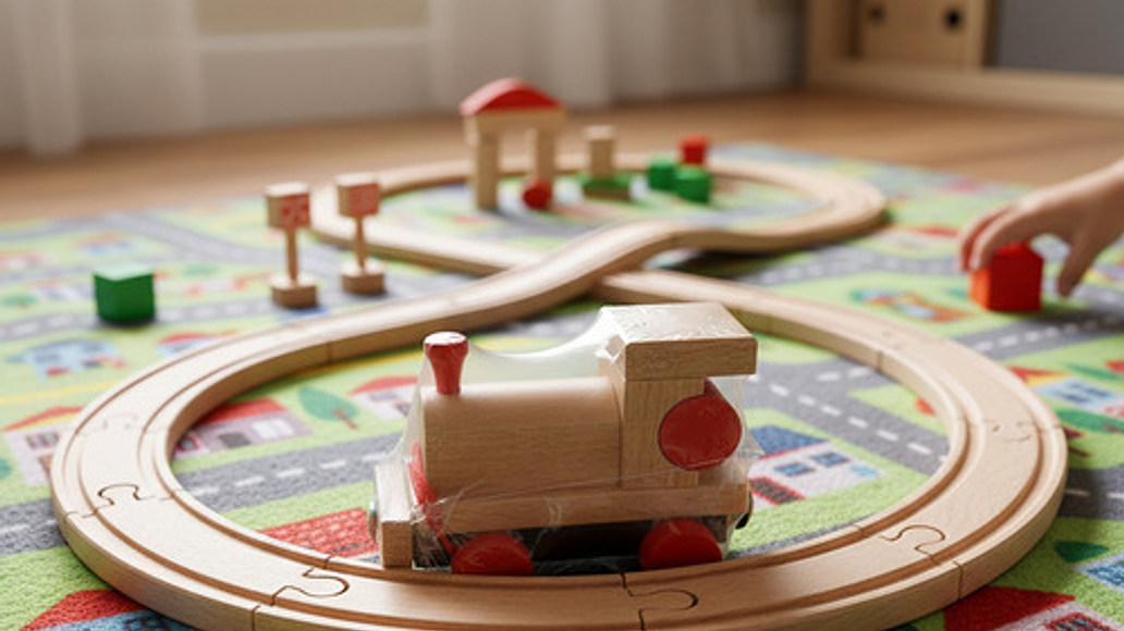 Tren De Encaje Juguete De Madera 4