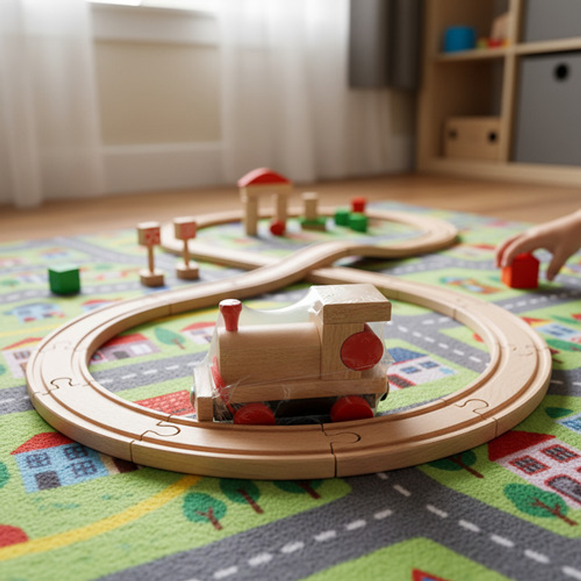 Tren De Encaje Juguete De Madera 4