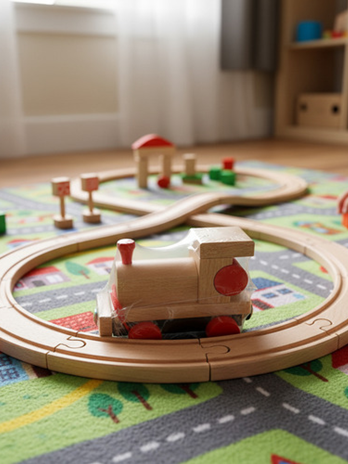 Tren De Encaje Juguete De Madera 4