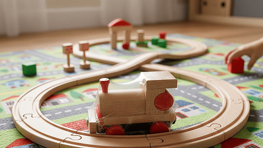 Tren De Encaje Juguete De Madera 4