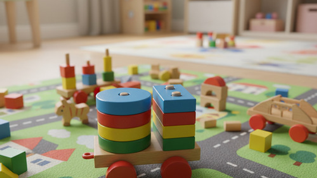 Tren De Encaje Juguete De Madera 6