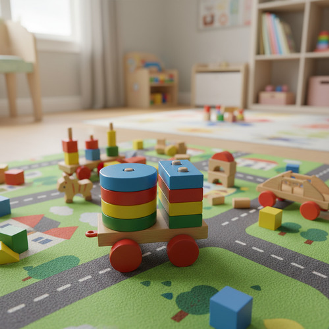 Tren De Encaje Juguete De Madera 6