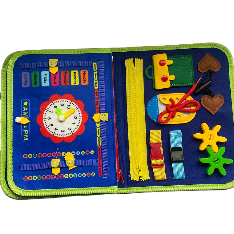 Libro para estimulación sensorial y cognitiva de tela. 1