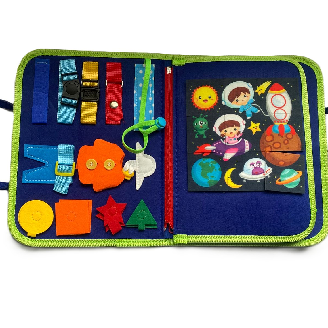 Libro para estimulación sensorial y cognitiva de tela. 2