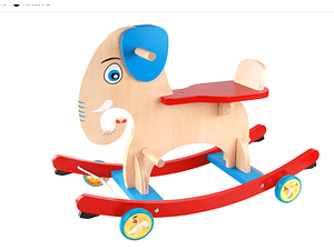 Elefante de madera balancín/correpasillos