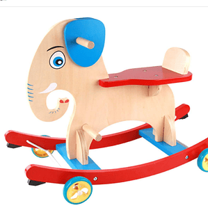 Elefante de madera balancín/correpasillos