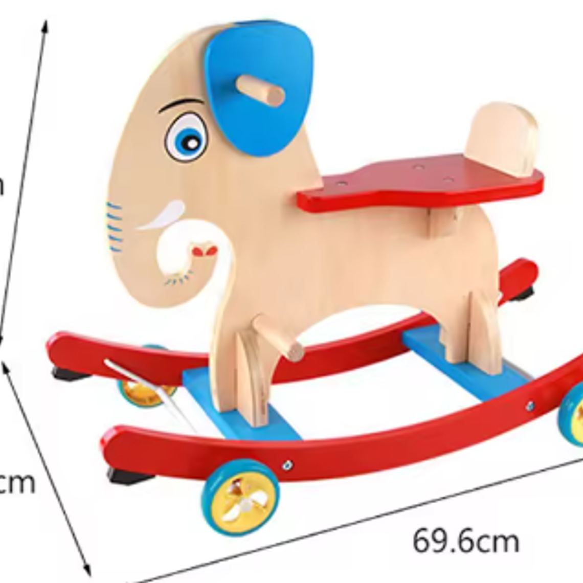 Elefante de madera balancín/correpasillos 3