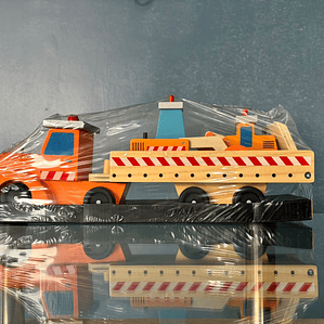 Camión Rampa de Madera – Juguete Didáctico de Construcción Infantil