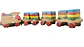 Tren De Encaje Juguete De Madera - Miniatura 1