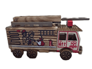 Camión de bombero madera