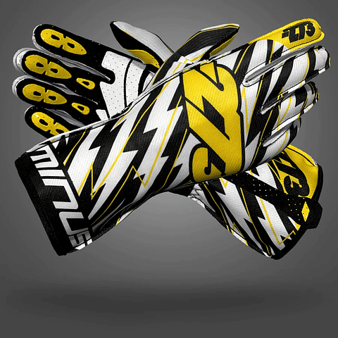 Guante karting -273 BLITZ Black/White/Yellow