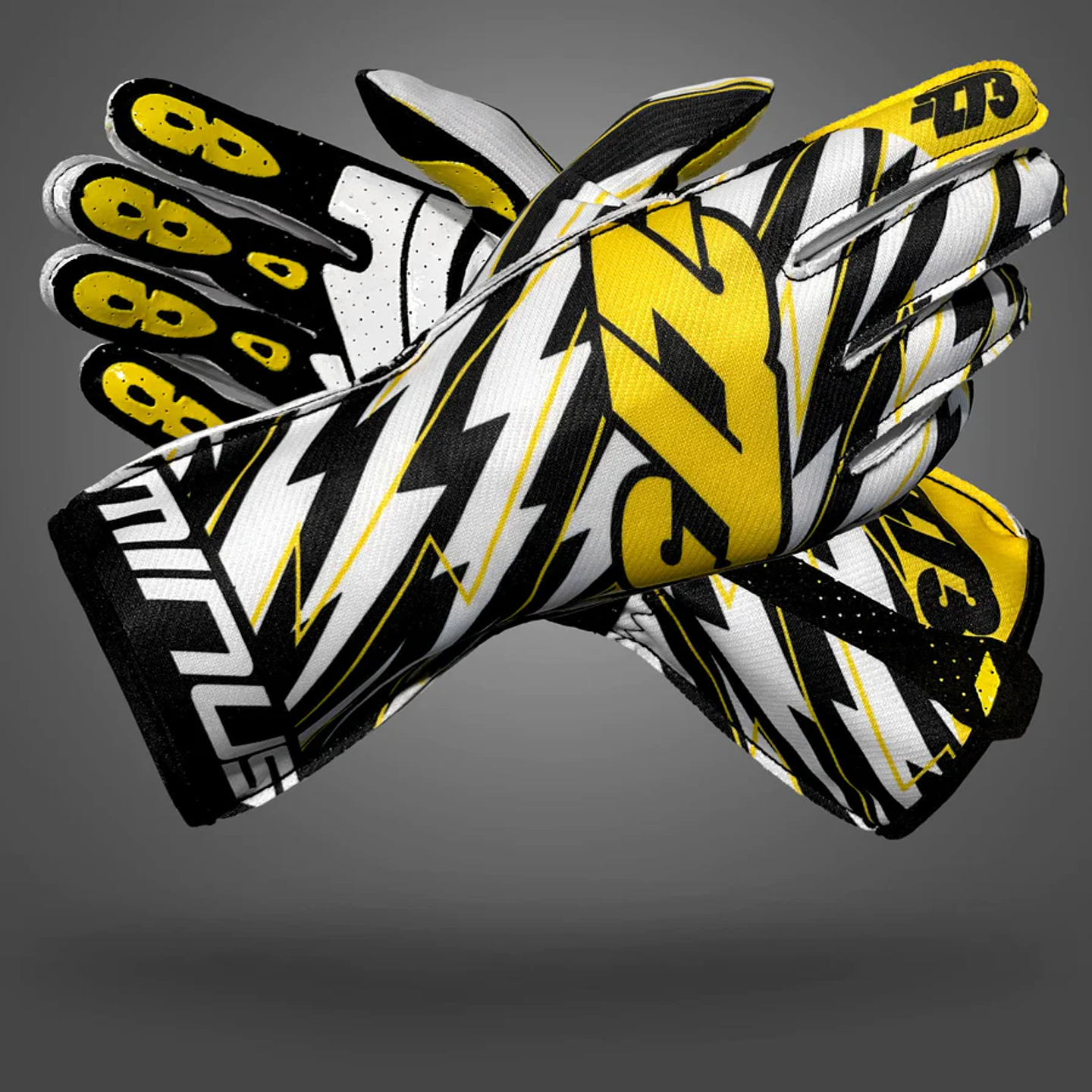 Guante karting -273 BLITZ Black/White/Yellow 1