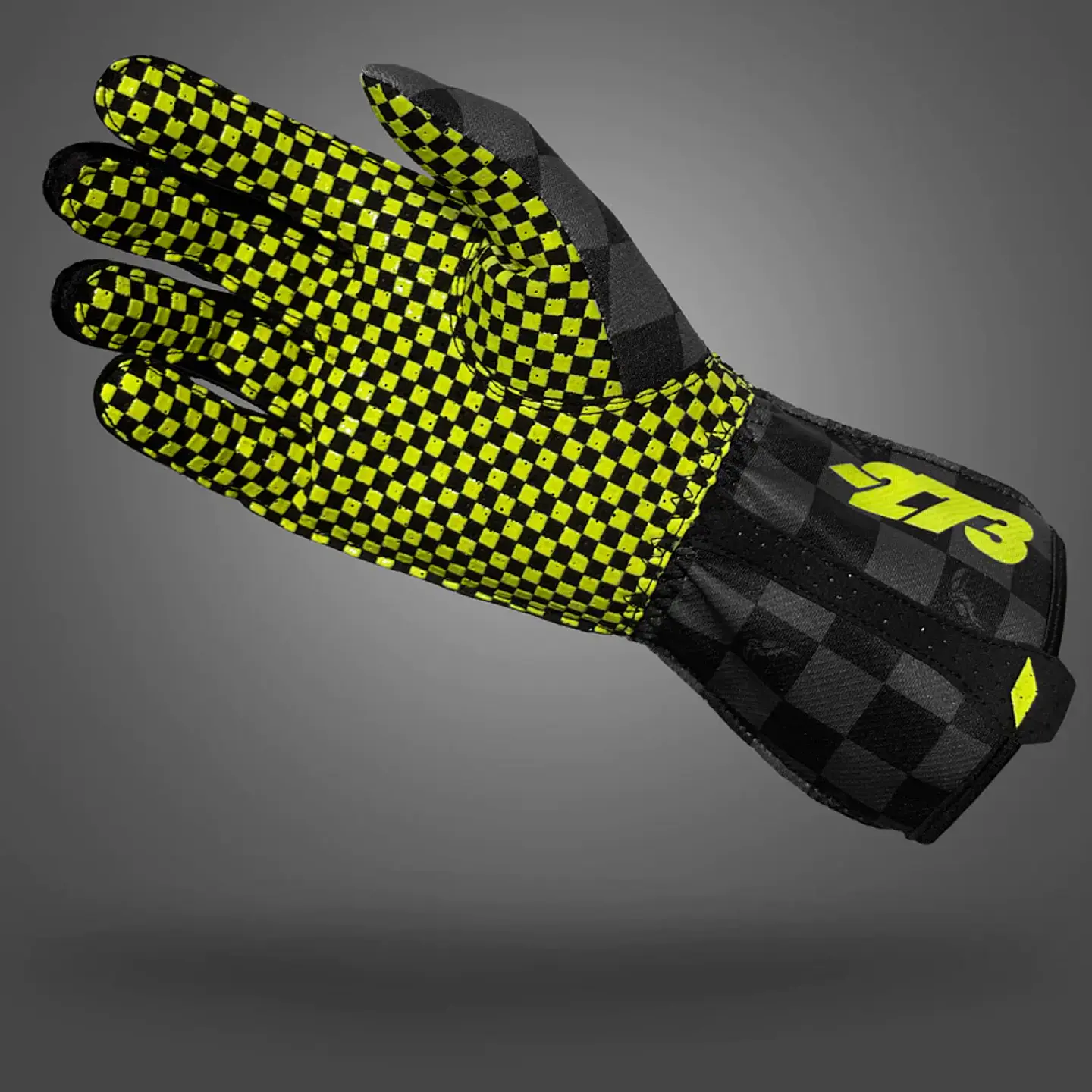 Guante karting -273 CRENSHAW Black/Gray/Fluo Yellow 3
