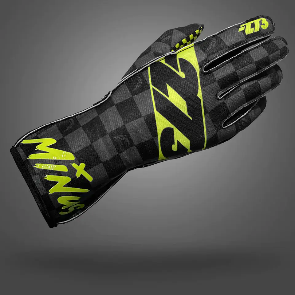 Guante karting -273 CRENSHAW Black/Gray/Fluo Yellow 2