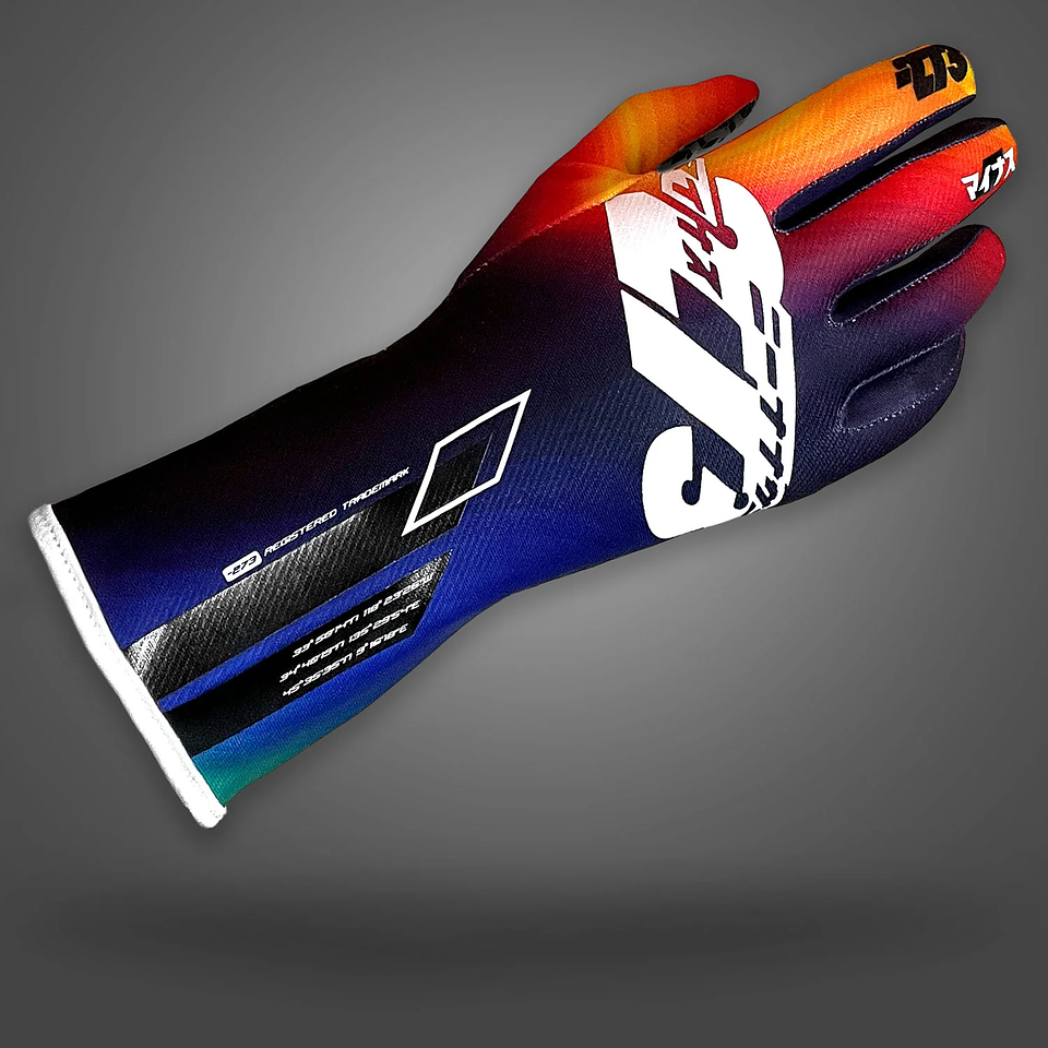 Guante karting -273 OSAKA Black/Purple/Yellow/Orange 2