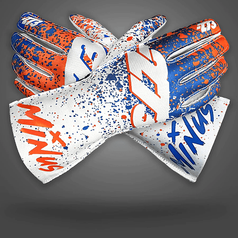 Guante karting -273 DRIP Orange/Blue/White