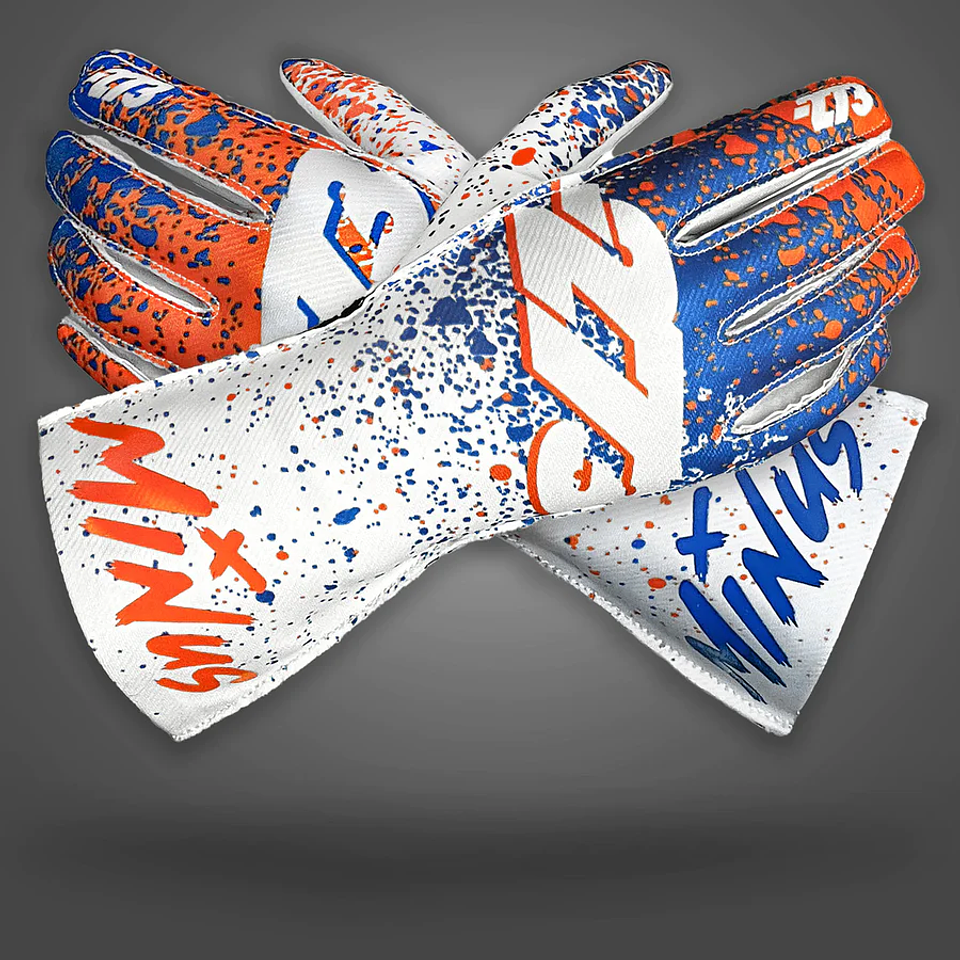 Guante karting -273 DRIP Orange/Blue/White 1