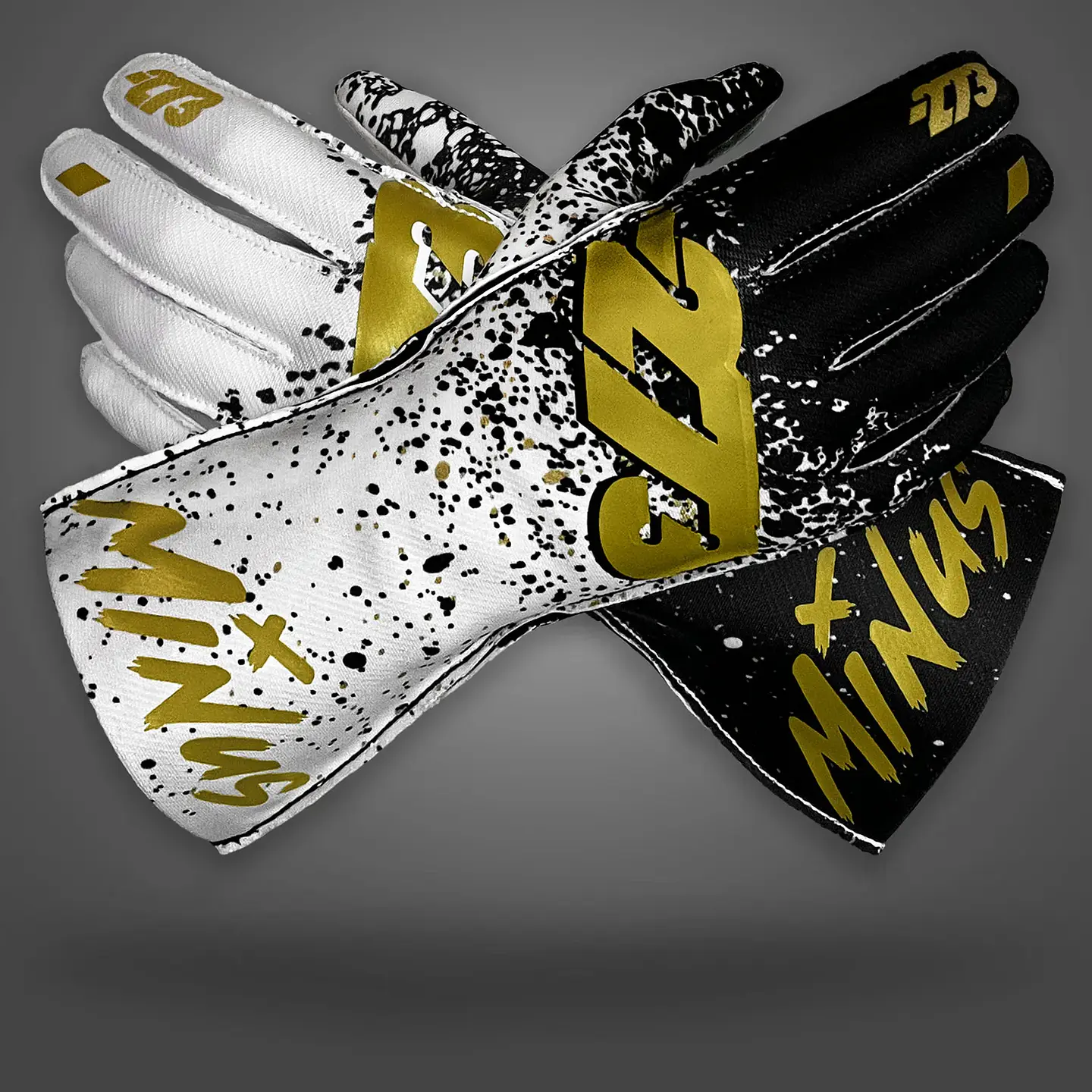 Guante karting -273 DRIP Black/White/Gold 2