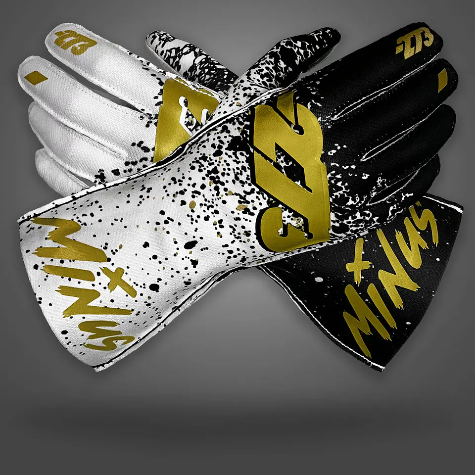 Guante karting -273 DRIP Black/White/Gold 2