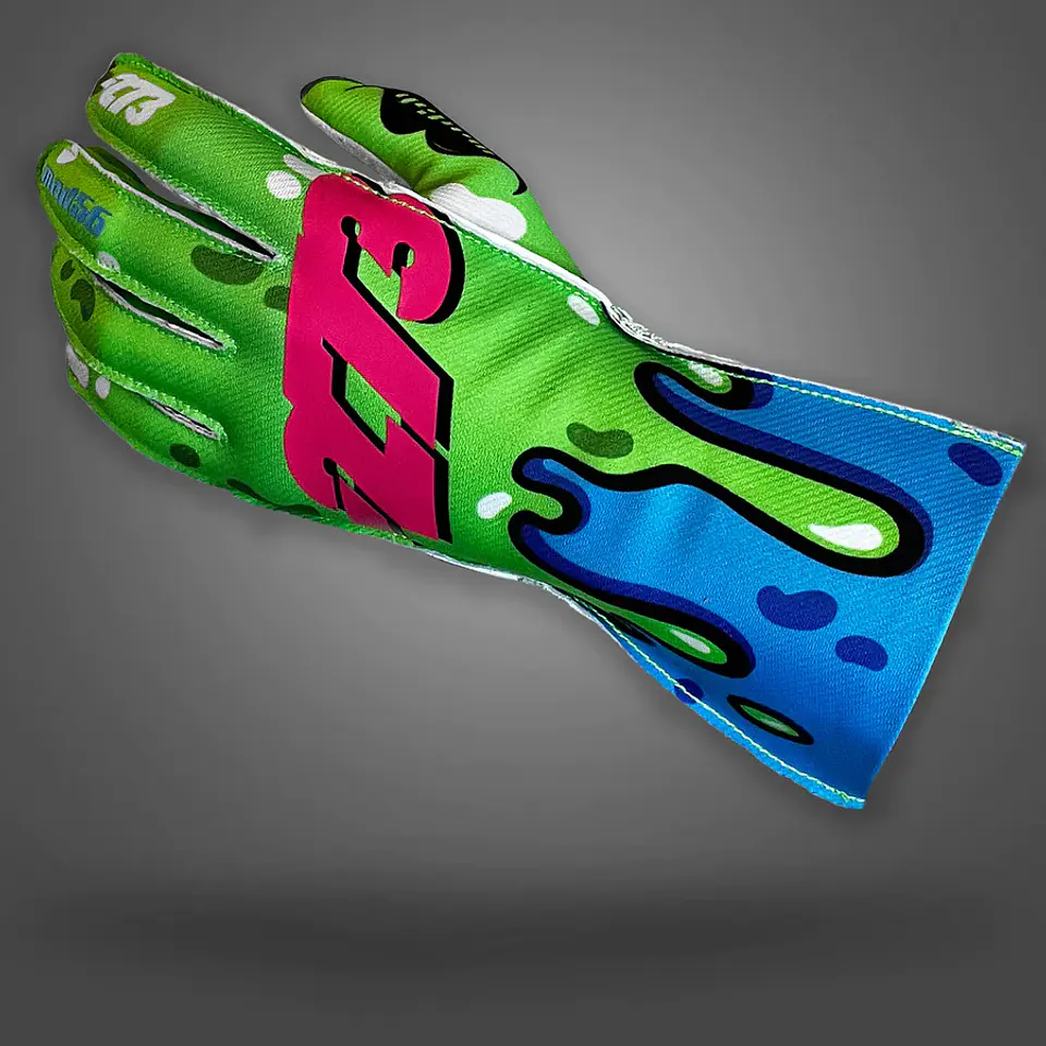 Guante karting -273 x Mad56 SLIME Green/Cyan/Hot Pink 3XS 2