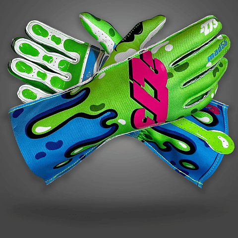 Guante karting -273 x Mad56 SLIME Green/Cyan/Hot Pink 3XS