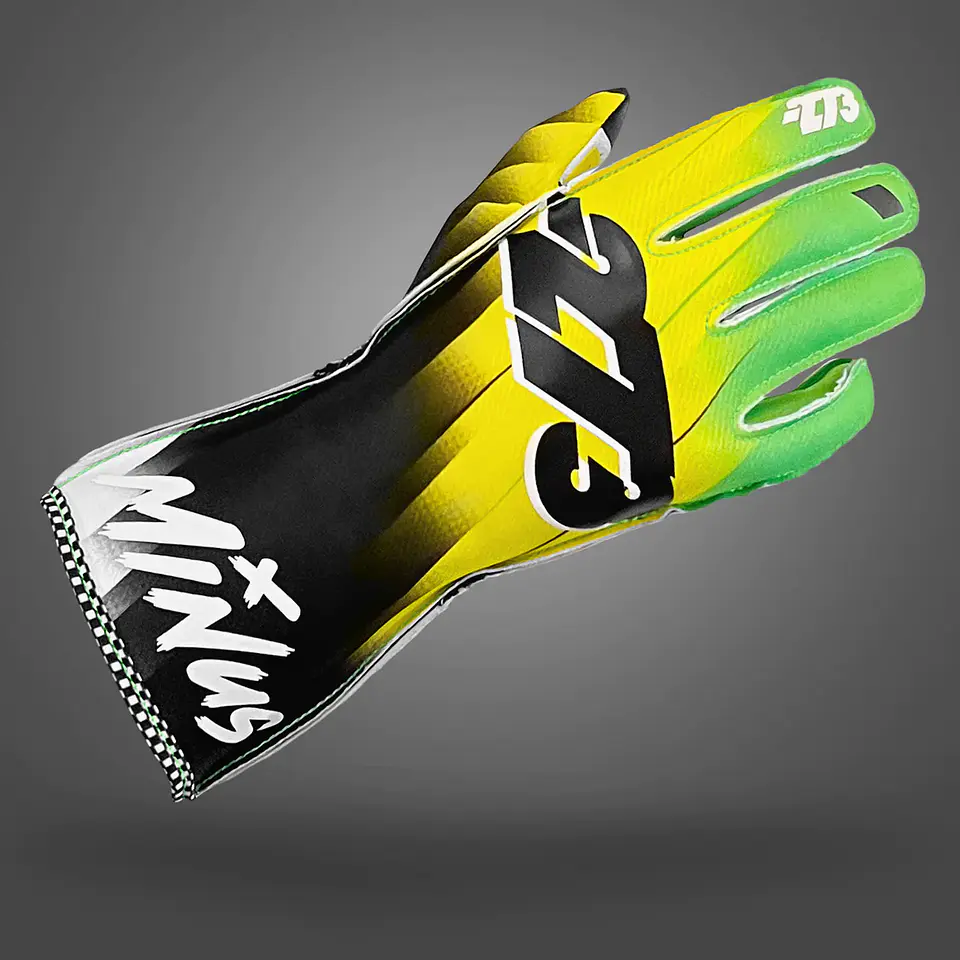 Guante karting -273 SUPERSONIC Fluo Green/Fluo Yellow/Black 2