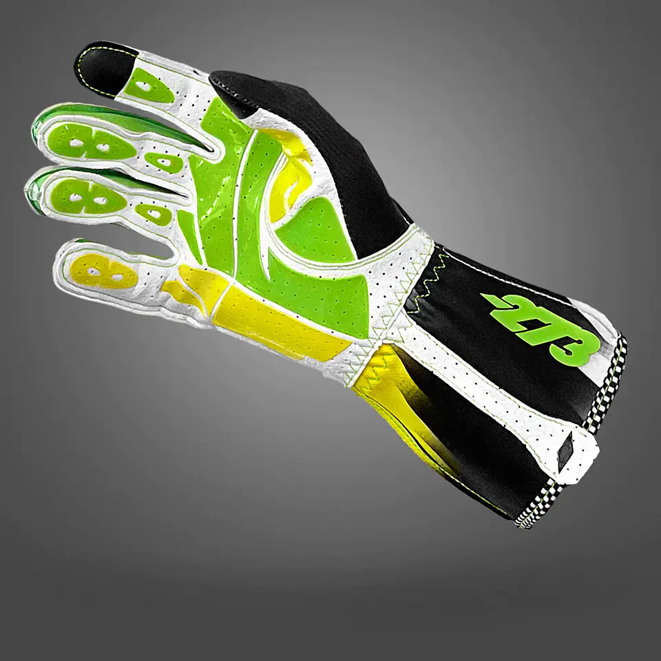 Guante karting -273 SUPERSONIC Fluo Green/Fluo Yellow/Black 3