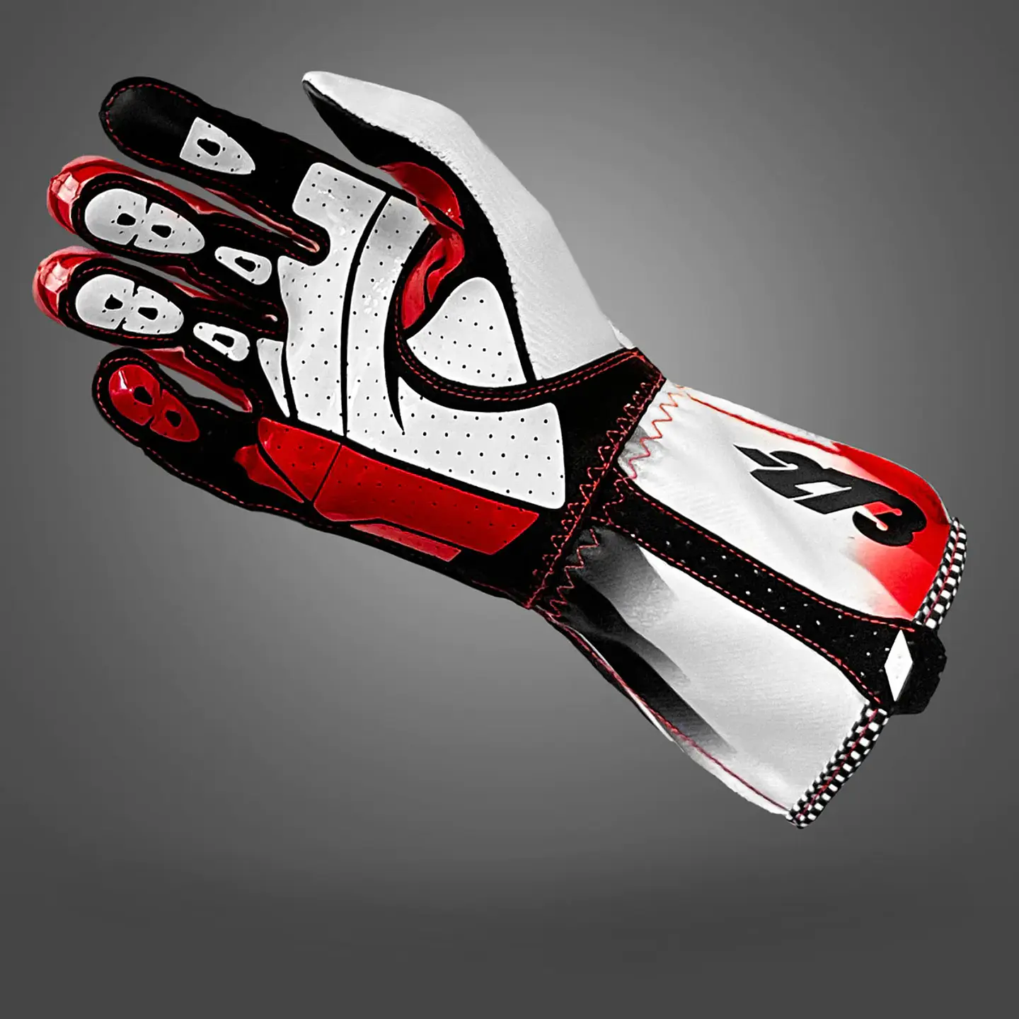 Guante karting -273 SUPERSONIC Red/White/Black 3