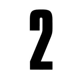 Número adhesivo "2"