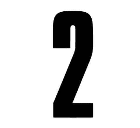 Número adhesivo "2"