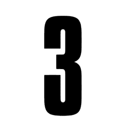 Número adhesivo "3"