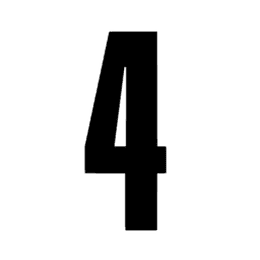 Número adhesivo "4"