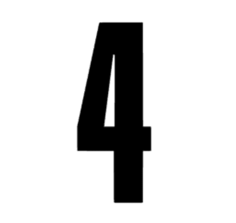Número adhesivo "4"